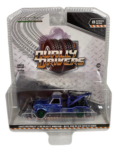 Greenlight 1:64 Dually Driver SR 8 1969 Chevrolet C-30 Wrecker Blue Black CHASE