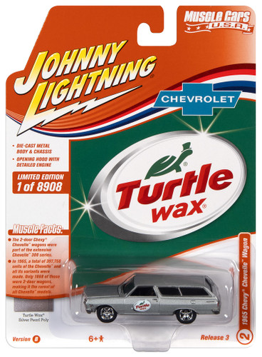Johnny Lightning JLMC027 Muscle Car VER B 1965 Chevy Chevelle Wagon Pearl