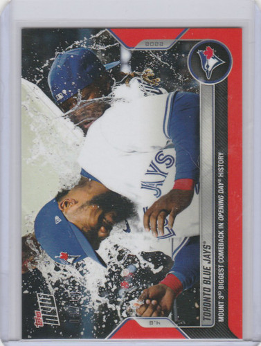 2022 TOPPS NOW PARALLEL #15 TORONTO BLUE JAYS BIGGEST COMEBACK 9/10