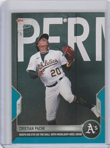 2022 TOPPS NOW PARALLEL #71 CRISTIAN PACHE OAKLAND ATHLETICS 25/49