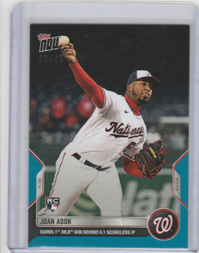 2022 TOPPS NOW PARALLEL #72 JOAN ADON WASHINGTON NATIONALS 38/49