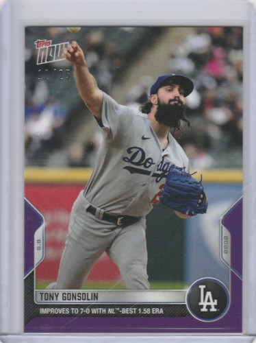 2022 TOPPS NOW PARALLEL #321 TONY GONSOLIN LOS ANGELES DODGERS 12/25