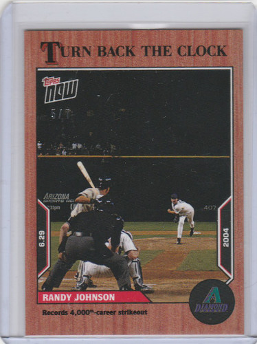 2022 TOPPS TURN BACK THE CLOCK CHERRY PARALLEL #91 RANDY JOHNSON DBACKS 5/7