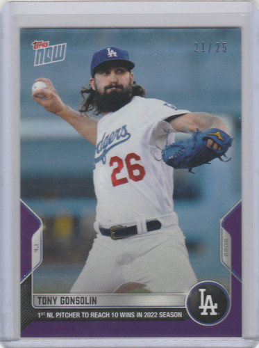 2022 TOPPS NOW PARALLEL #450 TONY GONSOLIN LOS ANGELES DODGERS 21/25