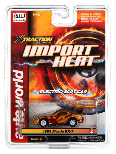 Auto World  SC378 R2 Xtraction UltraG Slot Car 1995 Mazda RX 7 SRA Gold