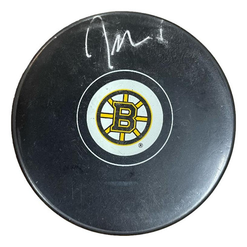 Jeremy Swayman Boston Bruins Autographed Bruins Hockey Puck