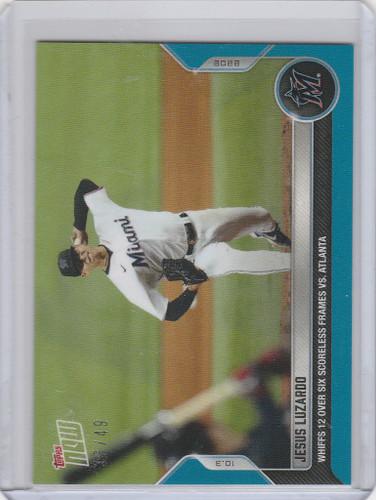 2022 TOPPS NOW PARALLEL #1008 JESUS LUZARDO MIAMI MARLINS 38/49