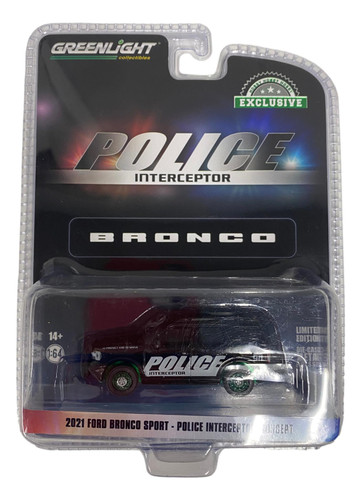 Greenlight 1:64 2021 Ford Bronco Sport Police Concept Hobby Exclusive CHASE