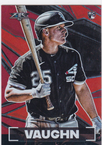 2021 Topps Fire #167 Andrew Vaughn Rc Red Fire Chicago White Sox