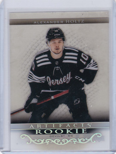 2022-23 Upper Deck Artifacts #CRU-34 Alexander Holtz Clear Cut Rookie Devils