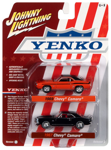Johnny Lightning 1:64 1969 Chevy Camaro and 1967  Chevy 2 Car Set Series B