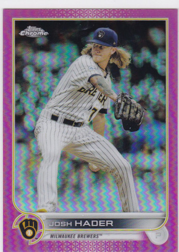 2022 Topps Chrome #119 Josh Hader Pink Milwaukee Brewers