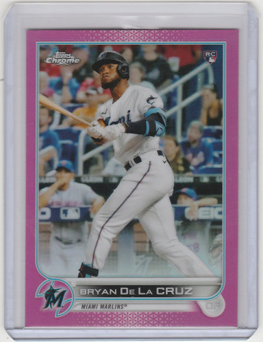 2022 Topps Chrome Pink #216 Bryan De La Cruz - Miami Marlins RC