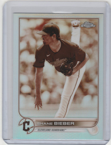 2022 Topps Chrome Sepia #208 Shane Bieber - Cleveland Guardians