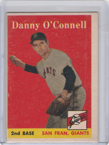 1958 Topps Baseball #166 Danny O'Connell - San Francisco Giants