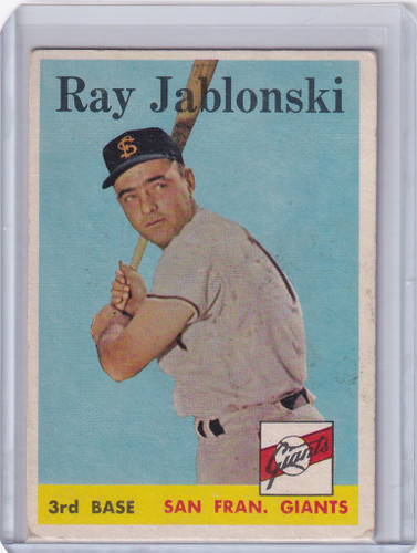 1958 Topps Baseball #362 Ray Jablonski - San Francisco Giants