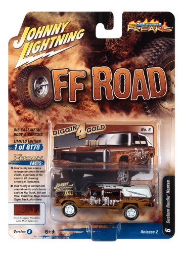 Johnny Lightning 1:64 Street Freaks Ver B Custom Haulin' Hearse Copper