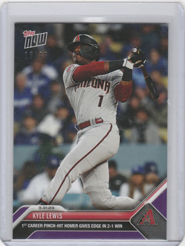 2023 TOPPS NOW PARALLEL #15 KYLE LEWIS PINCH HIT HR ARIZONA DIAMONDBACKS 16/25