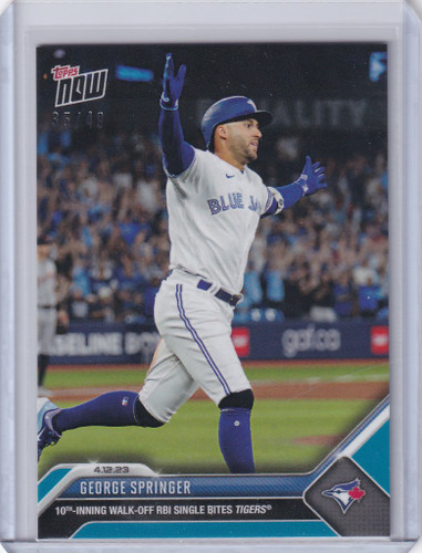 2023 TOPPS NOW PARALLEL #112 GEORGE SPRINGER TORONTO BLUE JAYS 35/49