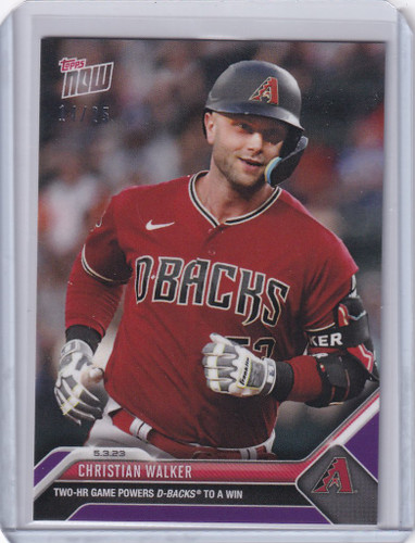 2023 TOPPS NOW PARALLEL #227 CHRISTIAN WALKER ARIZONA DIAMONDBACKS 14/25