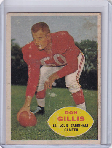 1960 Topps Football # 108 Don Gillis RC - St Louis Cardinals