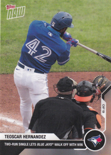 2020 TOPPS NOW #184 TEOSCAR HERNANDEZ TORONTO BLUE JAYS