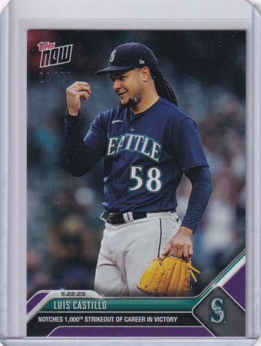 2023 TOPPS NOW PARALLEL #332 LUIS CASTILLO SEATTLE MARINERS 20/25