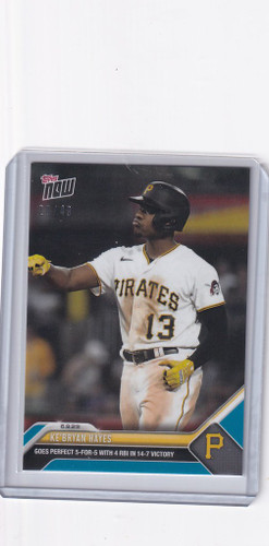 2023 TOPPS NOW PARALLEL #413 KE'BRYAN HAYES PITTSBURGH PIRATES 20/49