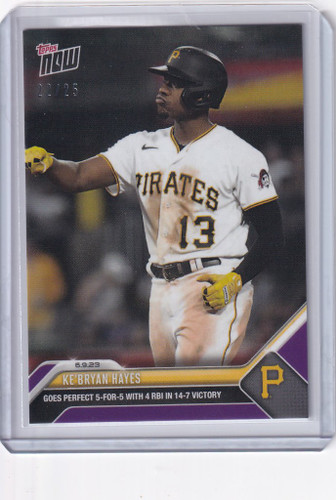 2023 TOPPS NOW PARALLEL #413 KE'BRYAN HAYES PITTSBURGH PIRATES 22/25