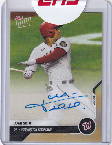2020 Topps Now Platinum Auto Juan Soto Washington Nationals