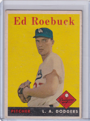 1958 Topps #435 Ed Roebuck - Los Angeles Dodgers
