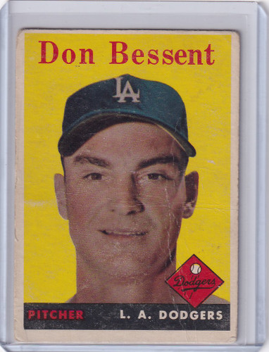 1958 Topps #401 Don Bessent - Los Angeles Dodgers