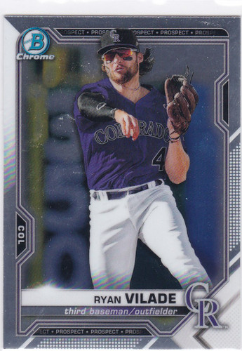 2021 Bowman Chrome #BCP-68 Ryan Vilade Colorado Rockies