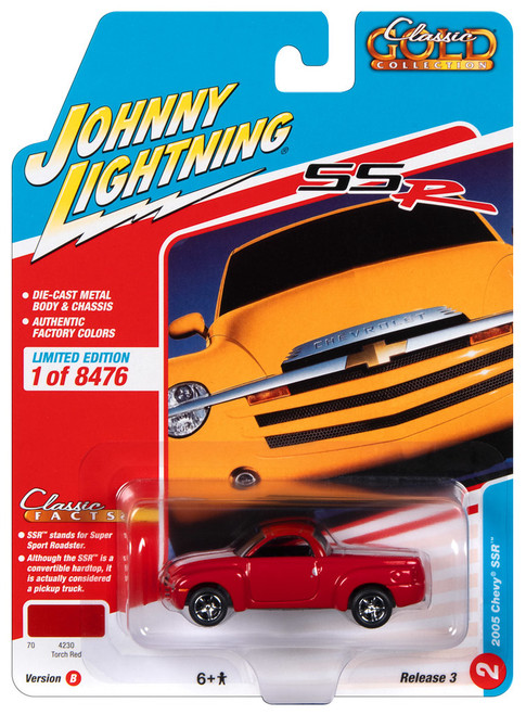 Johnny Lightning JLCG030 Classic Gold VER B 2005 Chevy SSR Torch Red