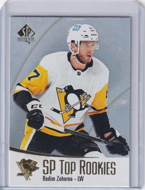 2021-22 Upper Deck SP Authentic Top Rookies Radim Zohorna Pittsburgh Penguins