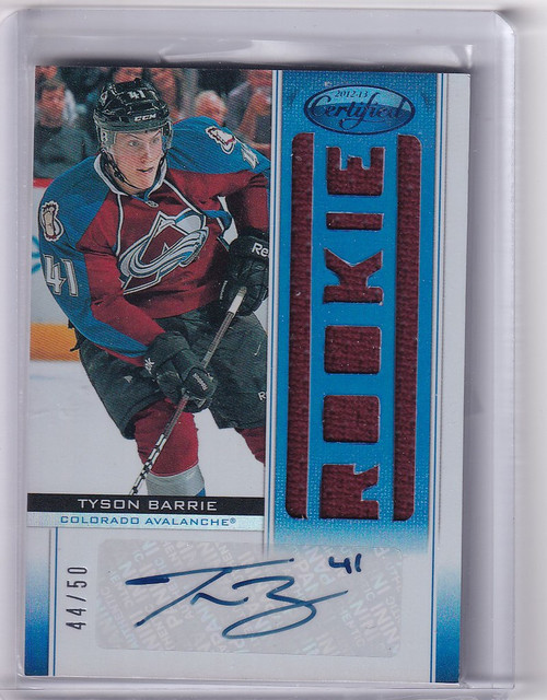 2012-13 Panini Certified Auto #180 Tyson Barrie Colorado Avalance 44/50