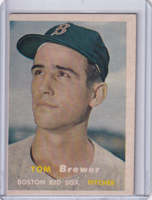 1957 Topps Baseball #112 Tom Brewer - Boston Red Sox