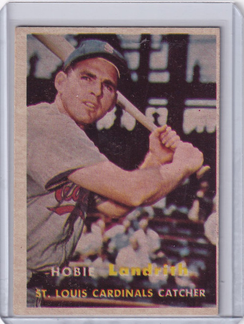 1957 Topps Baseball #182 Hobie Landrith - St. Louis Cardinals