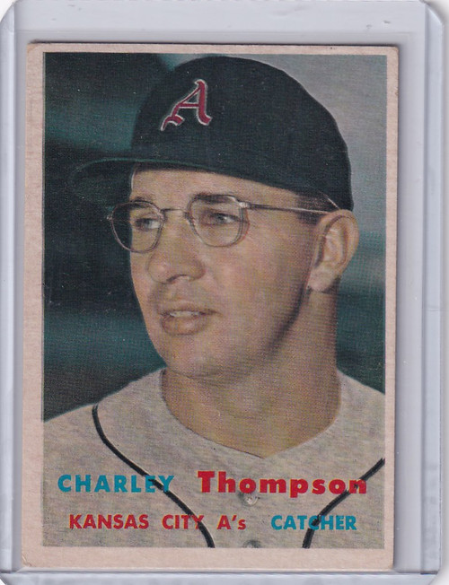 1957 Topps Baseball #142 Tim Thompson - Kansas City Athletics