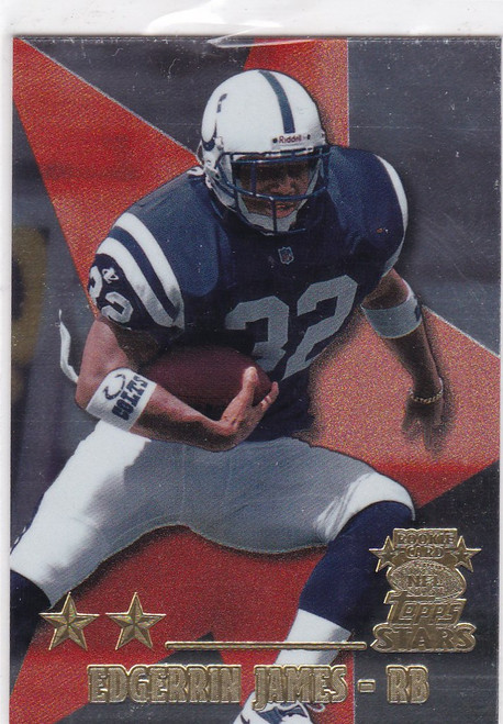 1999 Topps NFL Stars 2 Star #8 Edgerrin James RC Indianaplois Colts