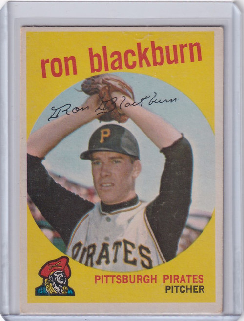 1959 Topps Baseball #401 Ron Blackburn - Pittsburgh Pirates