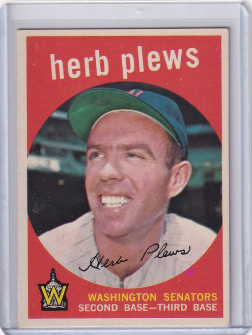 1959 Topps Baseball #373 Herb Plews - Washington Senators