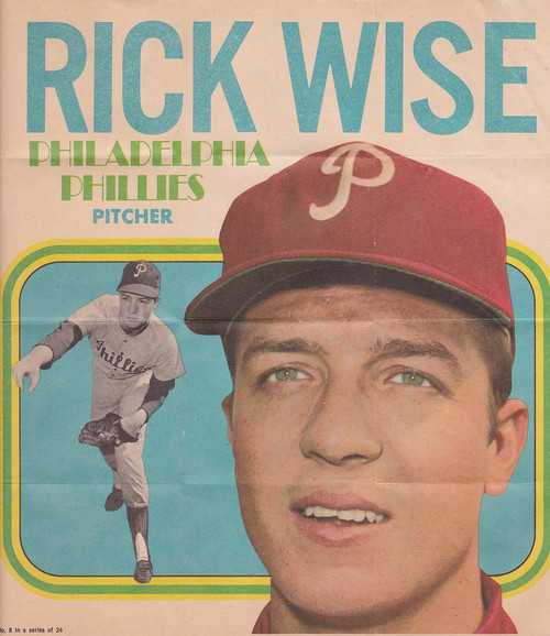 1970 Topps Poster #8 of 24 Rick Wise Philadelphia Phillies