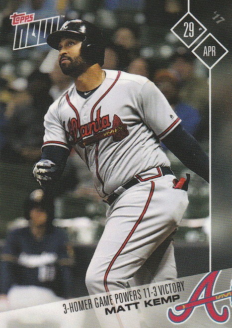 2017 Topps Now #95 Matt Kemp 3 Home Run Game Atlanta Braves