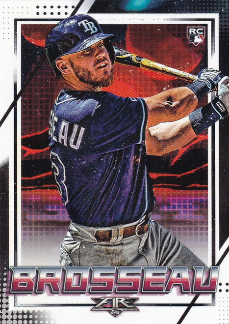 2020 Topps Fire #89 Michael Brosseau RC Tampa Bay Rays