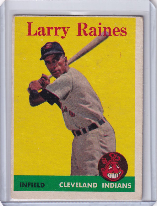 1958 Topps #243 Larry Raines  - Cleveland Indians RC