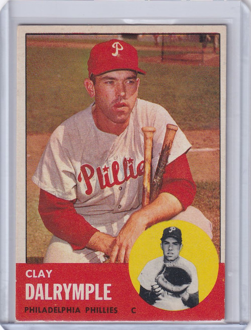 1963 Topps 192 Clay Dalrymple - Philadelphia Phillies