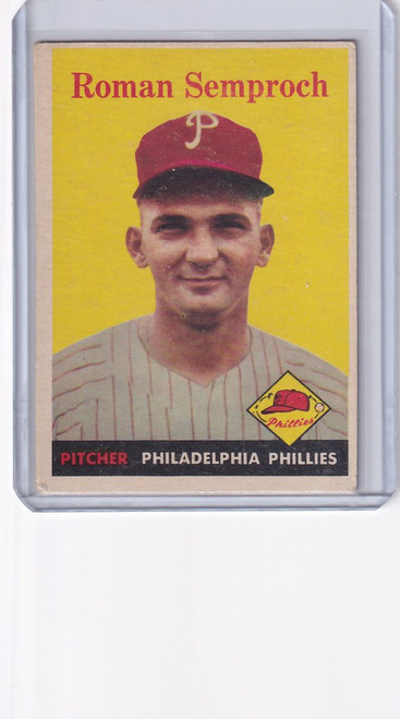 1958 Topps #474 Ray Semproch - Philadelphia Phillies RC