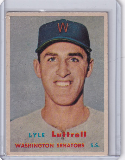 1957 Topps Baseball #386 Lyle Luttrell - Washington Senators RC