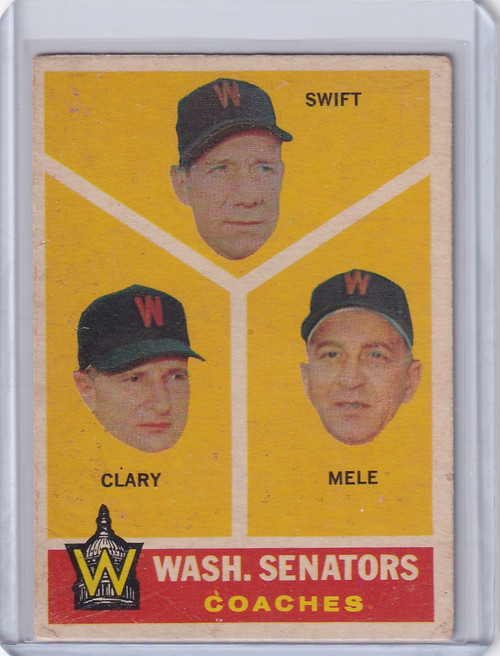 1960 Topps #470 Senators Coache